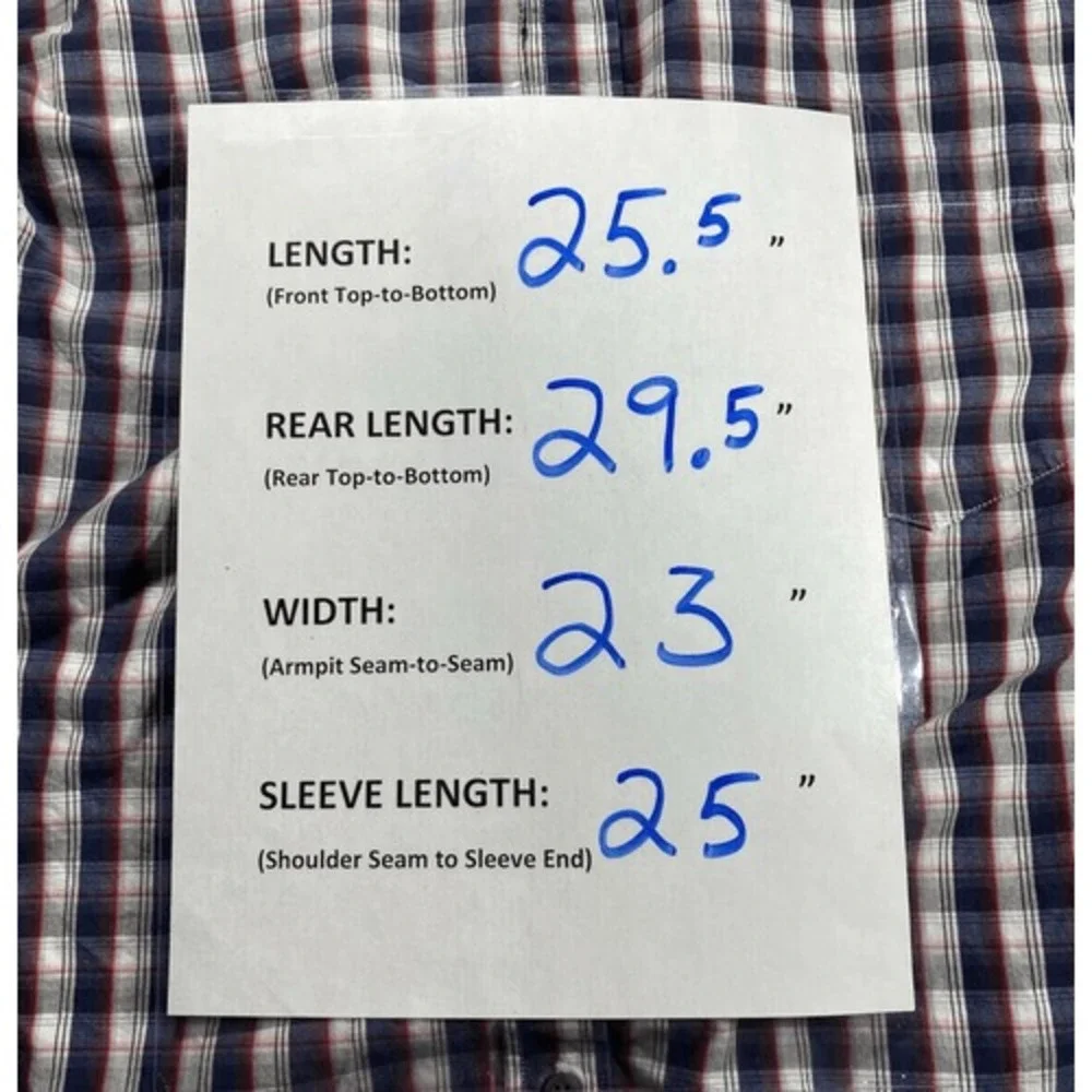 Banana Republic Mens Large Navy Red White Gingham Plaid Button Down Shirt L 16.5